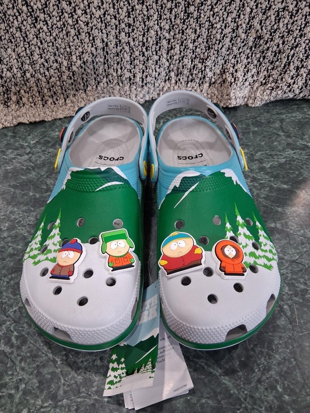 Crocs South Park Classic Clog White Multi M8 W10 New With Tags Lots Of Jibbitz